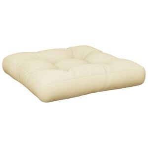 vidaXL Pallet Cushion Cream 60x60x12 cm Fabric