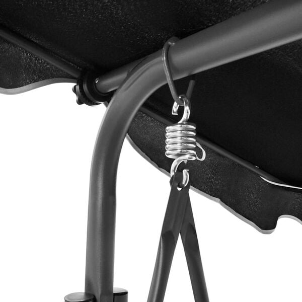 vidaXL Garden Swing Bench with Canipy Black