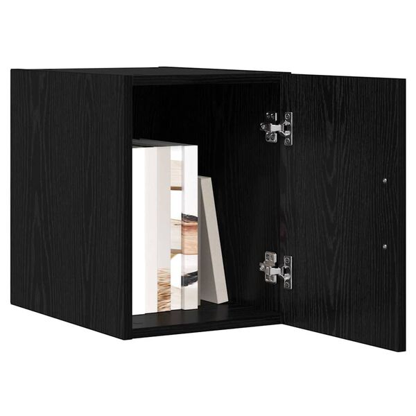 vidaXL Wall-Mounted Cabinet Wall-mounted Black Oak 30 x 42.5 x 39.5 cm