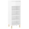 vidaXL Shoe Cabinet High Gloss White 40x36x105 cm Engineered Wood