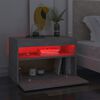 vidaXL Bedside Cabinet & LED Lights Concrete Grey 60x35x40 cm