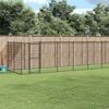 vidaXL Outdoor Dog Kennel Steel with Roof 21.78 m&sup2;
