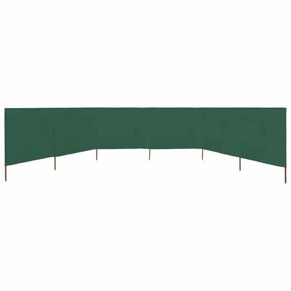 vidaXL 6-panel Wind Screen Fabric 800x80 cm Green