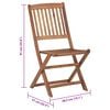 vidaXL Folding Garden Chairs 8 pcs with Cushions Solid Acacia Wood