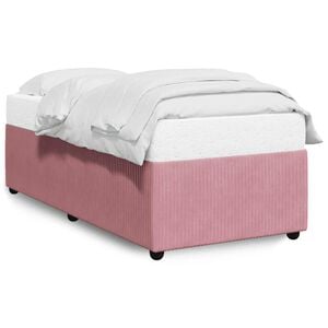 vidaXL Bed Frame without Mattress Pink 90x190 cm Single Velvet