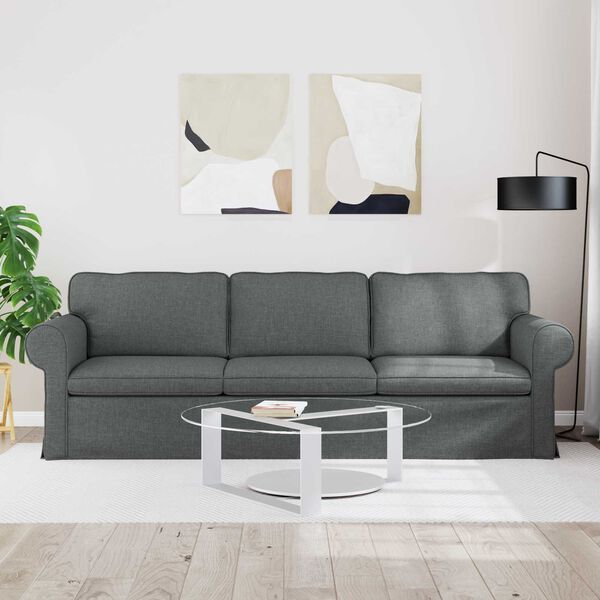 vidaXL Sofa 210cm Dark Grey Metal
