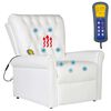 vidaXL Electric Massaging Chair Cream white 78 x 148 x 71 cm