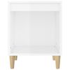 vidaXL Bedside Cabinet High Gloss White 40x35x50 cm Engineered Wood