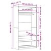 vidaXL Wardrobe White 100x50x200 cm Engineered Wood