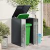 vidaXL Wheelie Bin Storage with Gas Lift-up Lid for 240L Bin Steel