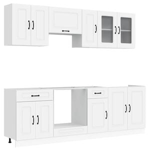vidaXL 8 Piece Kitchen Cabinet Set "Kalmar" White Engineered Wood