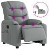 vidaXL Electric Massage Recliner Chair Light Grey Fabric