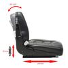 vidaXL Forklift & Tractor Seat with Suspension and Adjustable Backrest