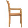 vidaXL Stacking Dining Chairs 4 pcs Solid Teak