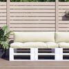 vidaXL Pallet Cushions 2 pcs Sand Fabric