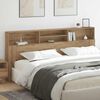 vidaXL Headboard Cabinet with Storage Artisan Oak 220 x 19 x 101.5 cm