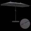 vidaXL Garden Parasol Anthracite 385 x 209 x 244 cm Polyester