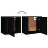 vidaXL Wall-mounted Bedside Cabinet Black 50x30x47 cm