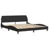 vidaXL Bed Frame without Mattress Black 180x200 cm Velvet