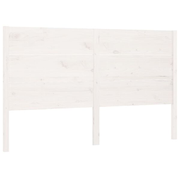 vidaXL Headboard White 186x4x100 cm Solid Wood Pine