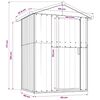 vidaXL Garden Shed Green 126x97.5x177 cm Galvanised Steel