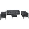 vidaXL 8 Piece Garden Lounge Set with Cushions Solid Pinewood