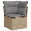 vidaXL 10 Piece Garden Sofa Set with Cushions Beige Poly Rattan