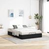 vidaXL Ottoman Storage Bed Frame without Mattress Black Queen Fabric