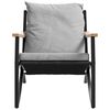 vidaXL Garden Chairs with Cushions 2 pcs Black Steel
