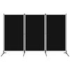 vidaXL 3-Panel Room Divider Black 260x180 cm