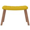 vidaXL Relaxing Chair with a Stool Mustard Yellow Velvet