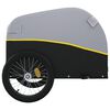 vidaXL Bike Trailer Black and Yellow 30 kg Iron