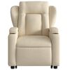 vidaXL Stand up Massage Recliner Chair Cream Fabric