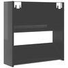 vidaXL Wall Shoe Cabinets 2 pcs High Gloss Grey 60x18x60 cm Engineered Wood