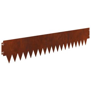 vidaXL Lawn Edging 20 pcs 103 x 20 cm Steel Rusty