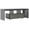 vidaXL TV Cabinet with LED Lights High Gloss Black 130x35x45 cm