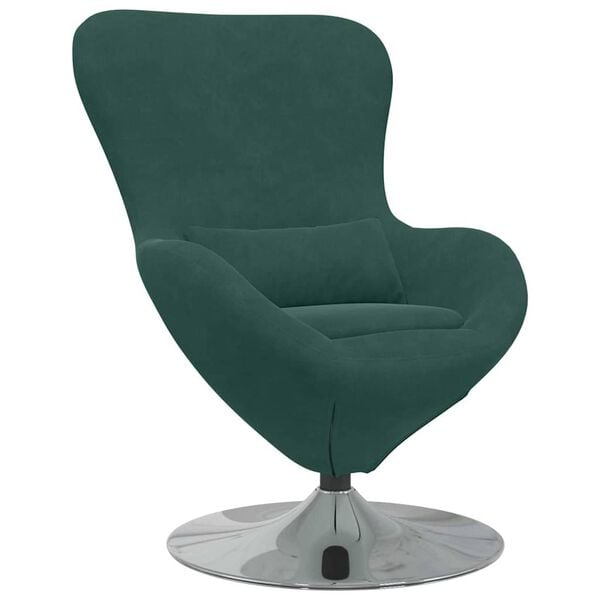 vidaXL Egg Chair Dark Green 63 x 73 x 90 cm Velvet