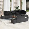 vidaXL Garden Sofa Set 9 pcs Black