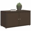 vidaXL Garden Storage Cabinet Brown 110x55x60.5 cm Poly Rattan