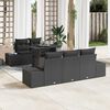 vidaXL Garden Sofa Set 6 pcs Black Poly Rattan & Powder-Coated Steel
