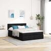 vidaXL Ottoman Bed with Mattress Black Queen Fabric