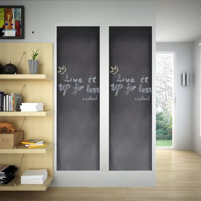 vidaXL Wall Sticker Blackboard 0.6 x 2 m 2 Rolls with Chalks