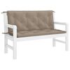 vidaXL Garden Bench Cushion Taupe 120x(50+50)x7cm Oxford Fabric
