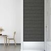 vidaXL Wall Panels 12 pcs Dark Grey 90x15 cm Fabric 1.62 m&sup2;
