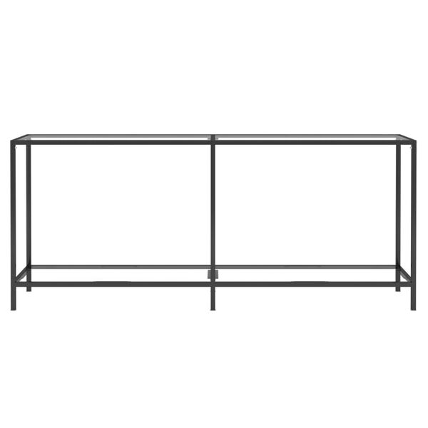 vidaXL Console Table Transparent 180x35x75.5 cm Tempered Glass