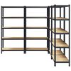 vidaXL 5-Layer Storage Shelves 4 pcs Anthracite Steel&Engineered Wood