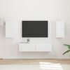 vidaXL TV Cabinet Set 4 pcs White Engineered Wood