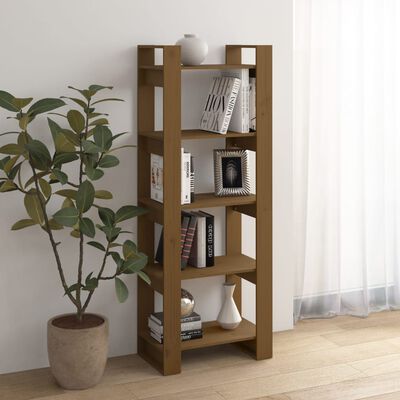 vidaXL Book Cabinet/Room Divider Honey Brown 60x35x160 cm Solid Wood