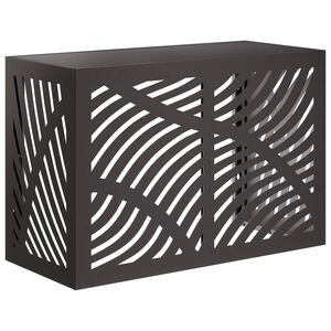 vidaXL Air Conditioner Cover Black 90 x 40 x 60 cm Steel