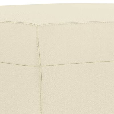 vidaXL Footstool Cream 60x50x41 cm Faux Leather